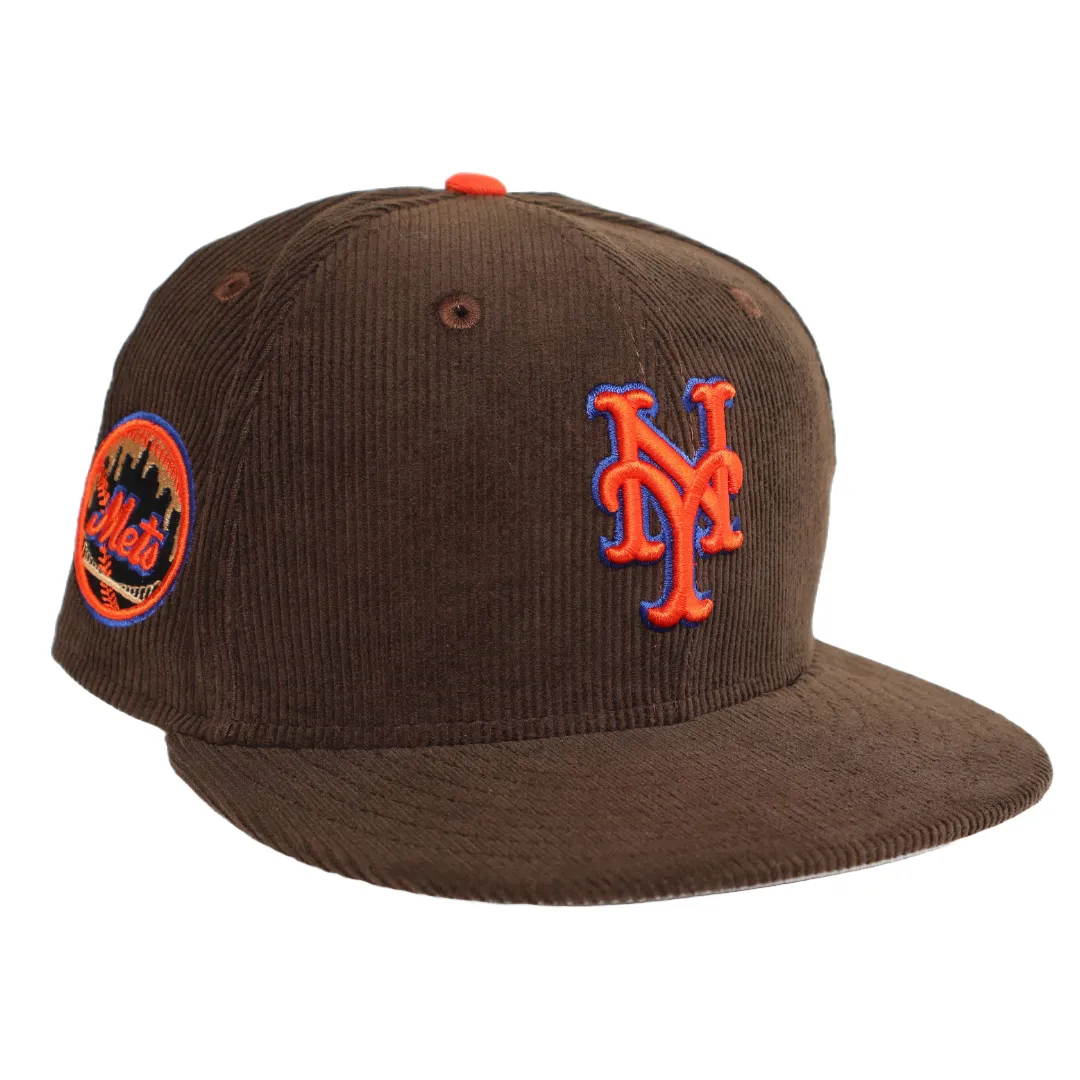 T7L x New York Mets Skyline Patch (Walnut) Corduroy | New Era 59Fifty Fitted