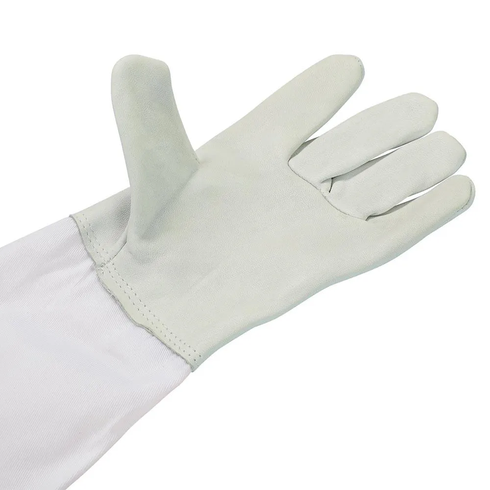 TheLAShop XL Beekeeping Goatskin Protective Gloves Pair Long Sleeves