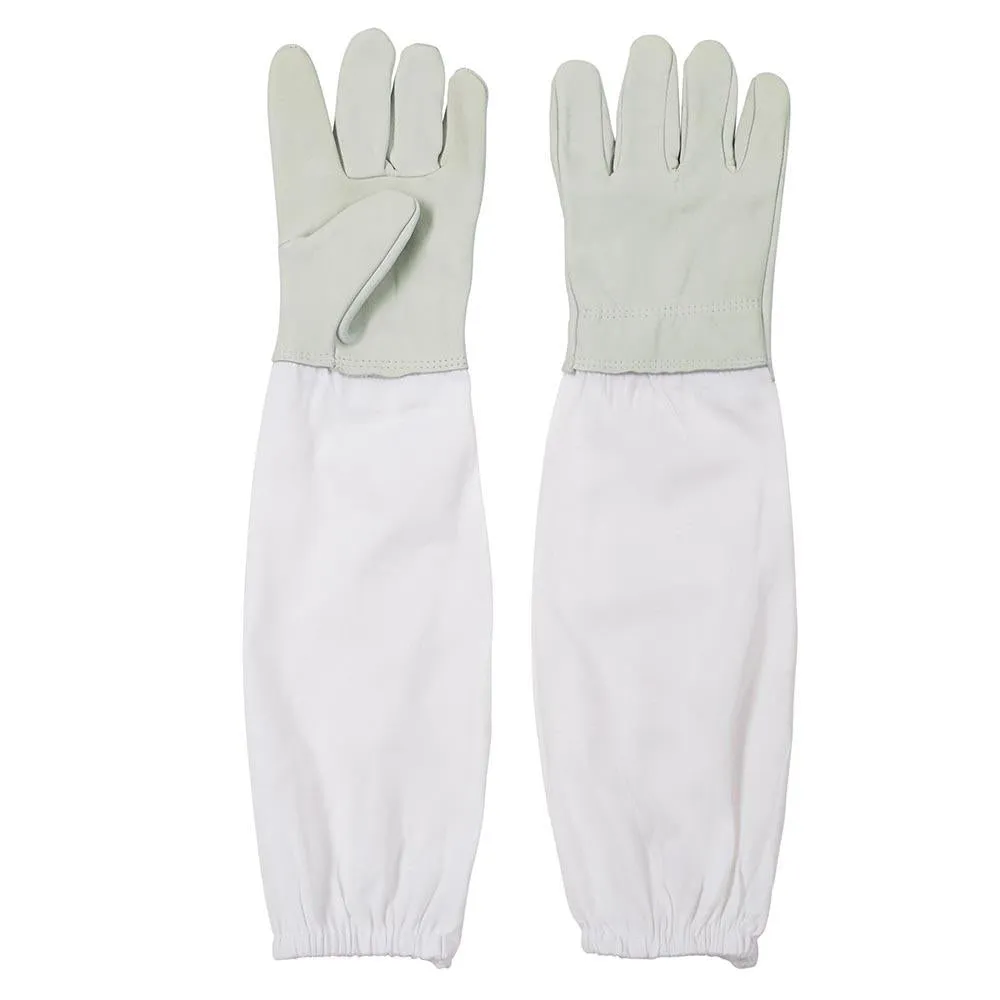 TheLAShop XL Beekeeping Goatskin Protective Gloves Pair Long Sleeves