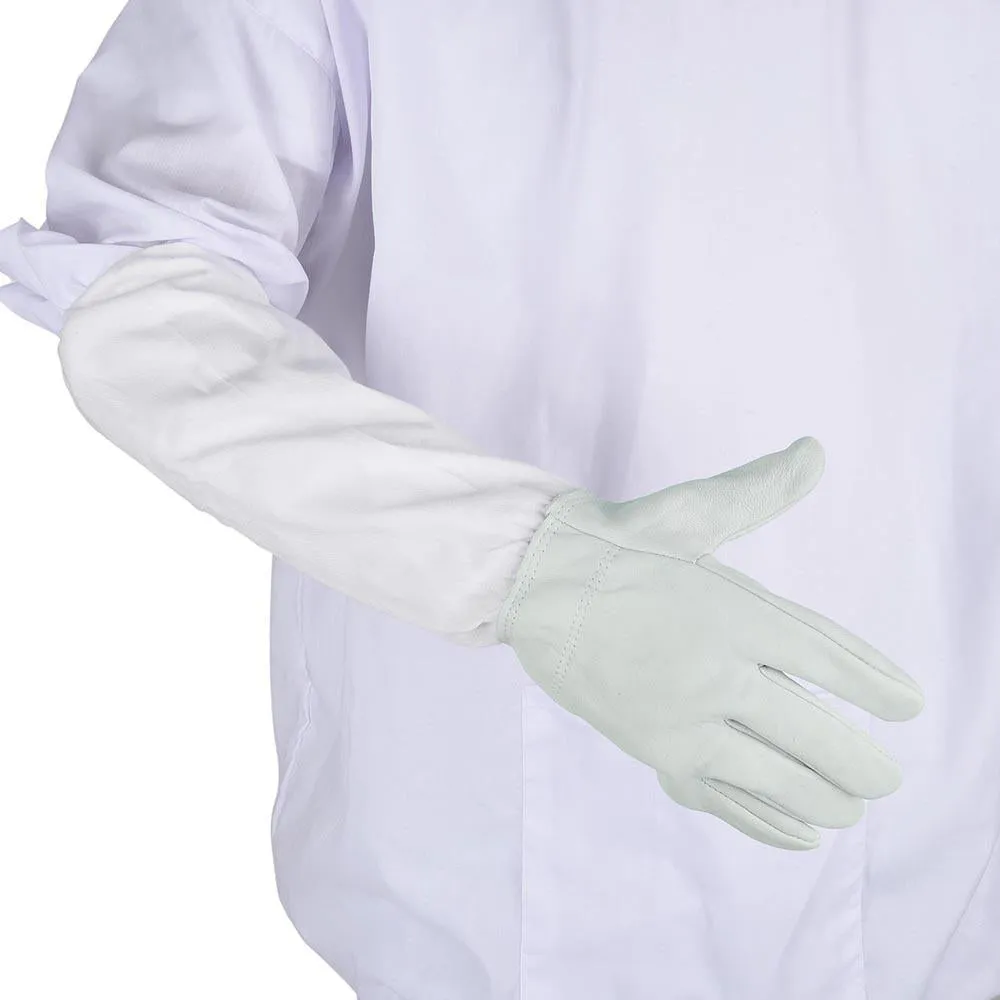 TheLAShop XL Beekeeping Goatskin Protective Gloves Pair Long Sleeves