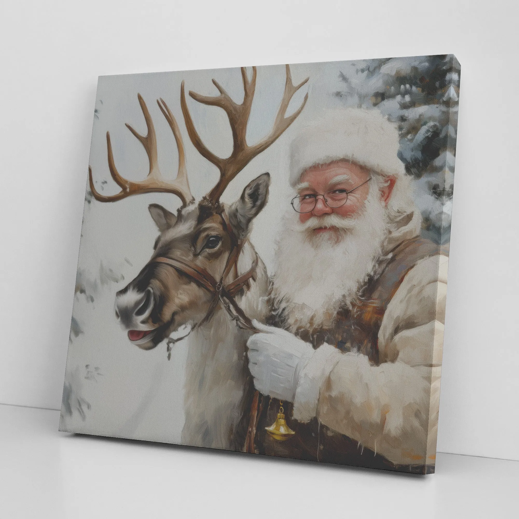 Vintage Reindeer Santa Art - Dasher