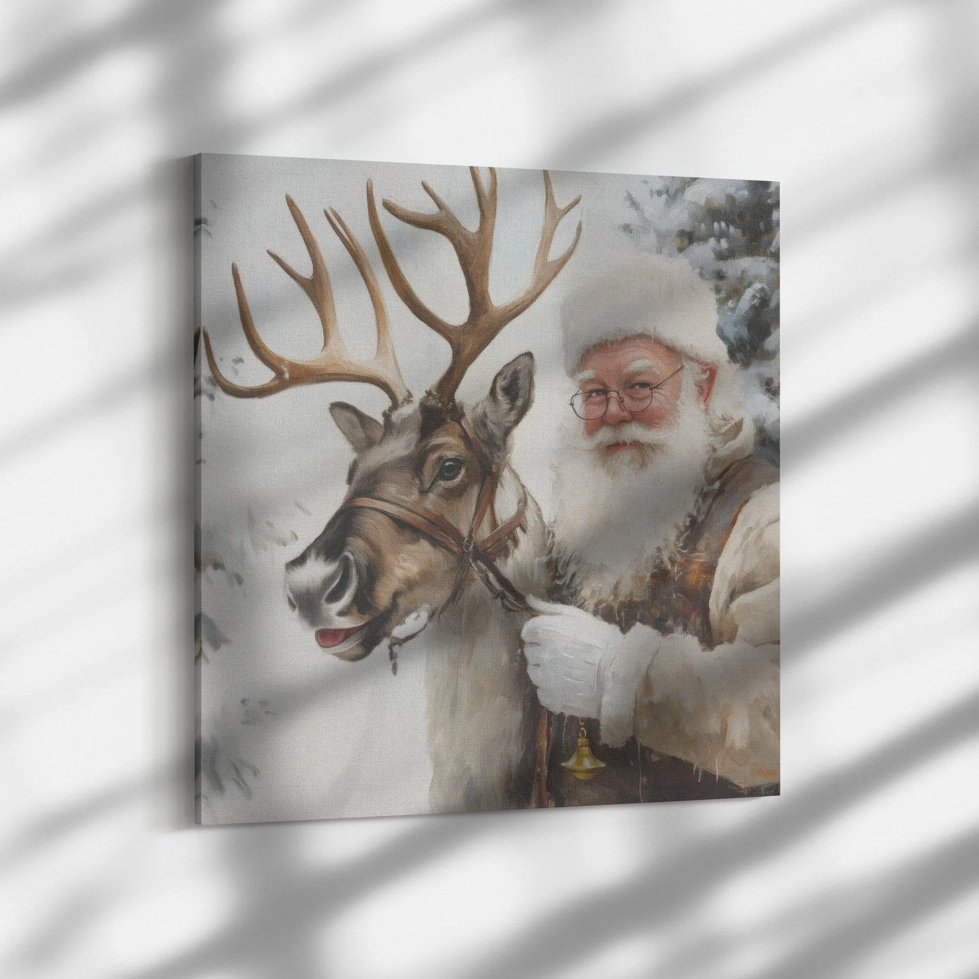 Vintage Reindeer Santa Art - Dasher