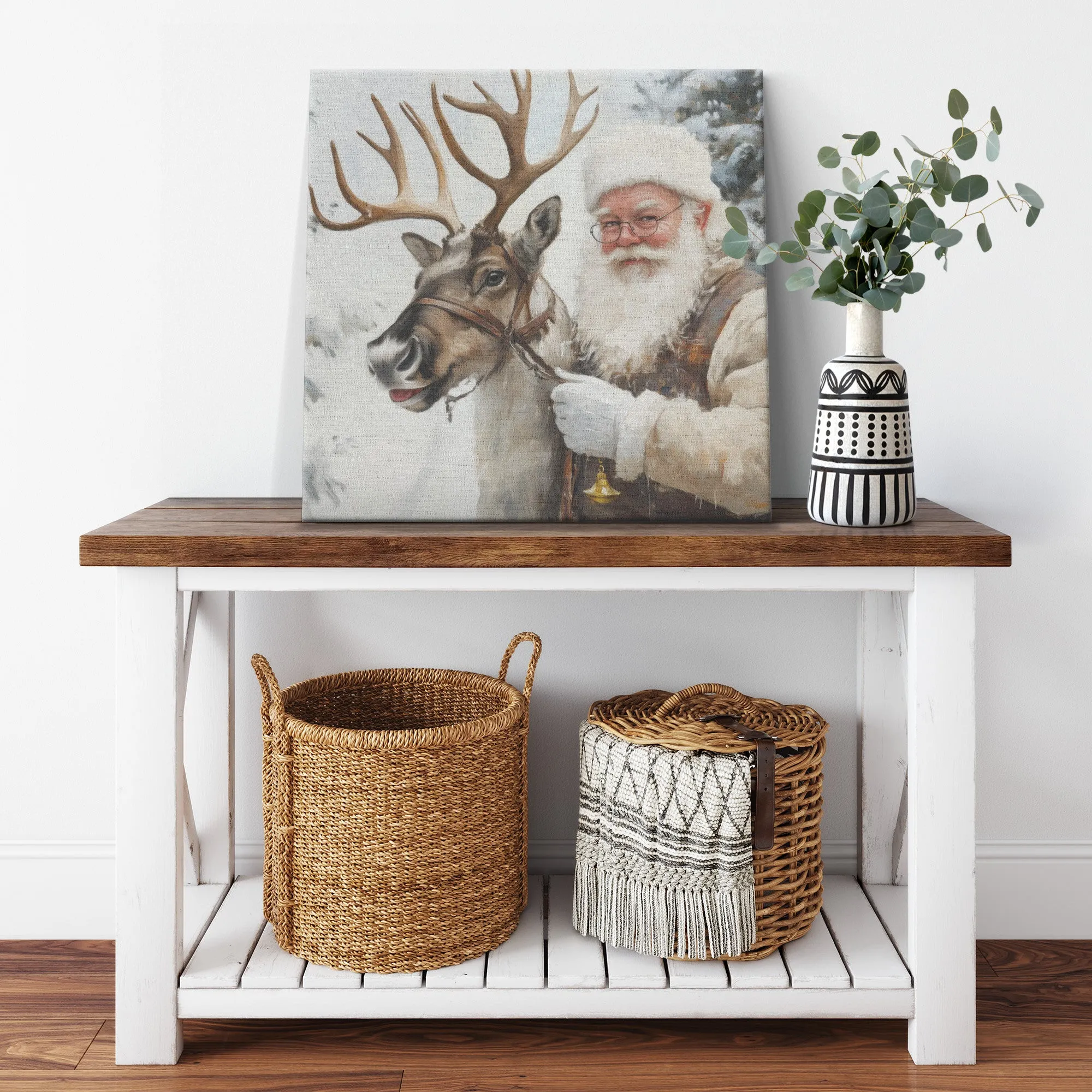 Vintage Reindeer Santa Art - Dasher