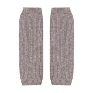 Womens Lambswool Ribbed Arm Warmers