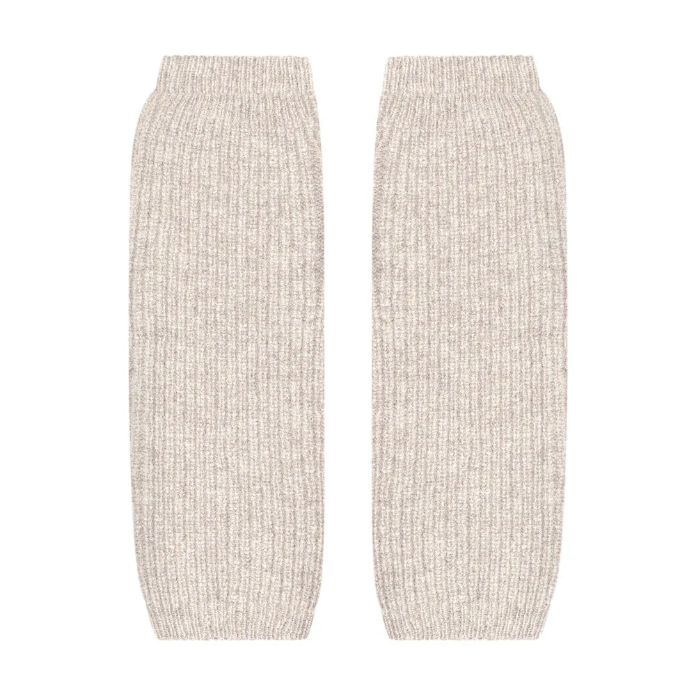 Womens Lambswool Ribbed Arm Warmers