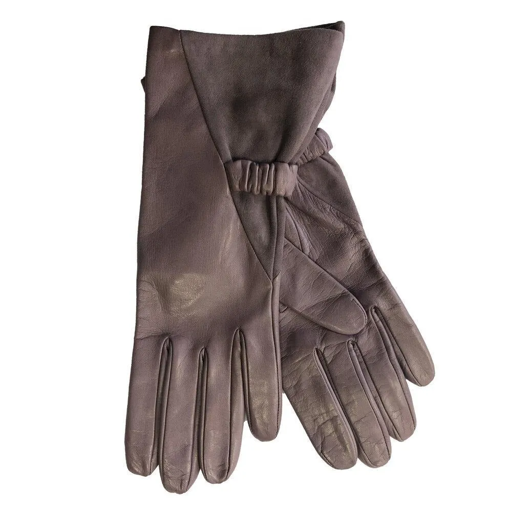 Wren - Women's Silk Lined Suede and Leather Gloves